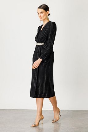 لباس مشکی زنانه بافتنی Moda İlgi - کد 808167812