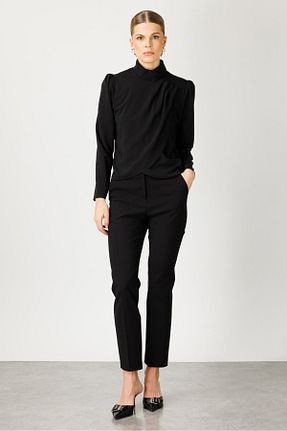 بلوز مشکی زنانه ساده Moda İlgi - کد 843473217