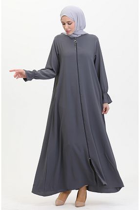 کلاه و ابایا طوسی زنانه پنبه ای sefamerve - کد 864738211