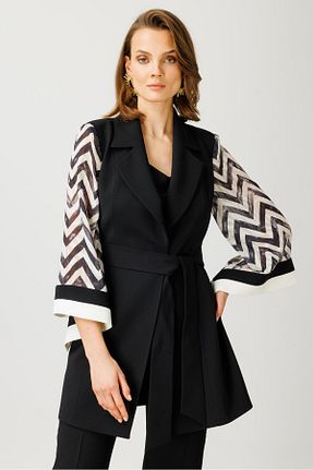 کت مشکی زنانه رگولار Moda İlgi - کد 816938739