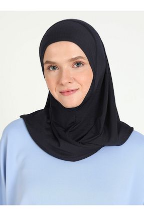 روسری سرمه ای پلی استر Ecardin - کد 864752689