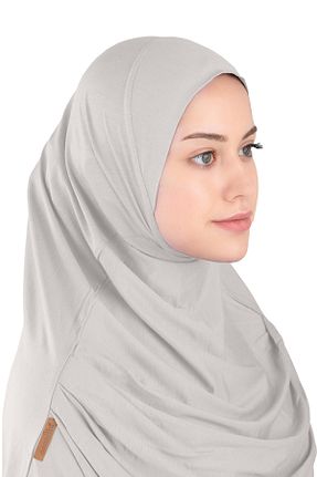 روسری طوسی پلی استر Ecardin - کد 864752037