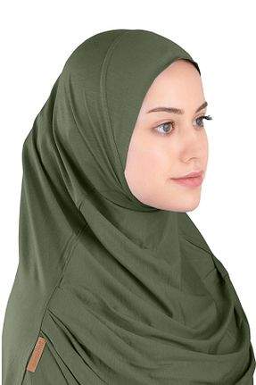 روسری خاکی پلی استر Ecardin - کد 864752217