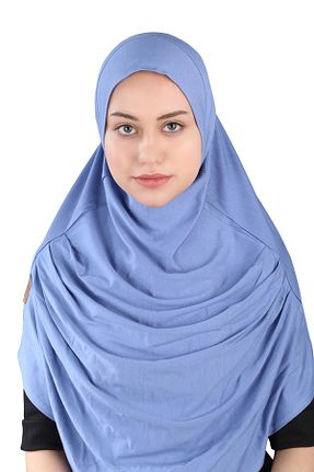 روسری آبی پلی استر Ecardin - کد 864752393