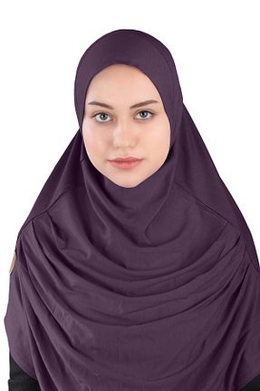 روسری بنفش پلی استر Ecardin - کد 864752699