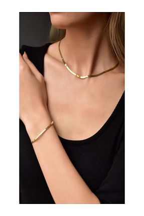 گردنبند استیل ( فولاد ) طلائی زنانه استیل ضد زنگ XTRIKE ME - کد 864743080