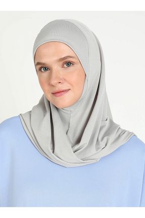 روسری طوسی پلی استر Ecardin - کد 864752864