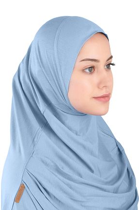 روسری آبی پلی استر Ecardin - کد 864752196