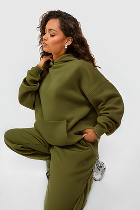 ست گرمکن خاکی زنانه پنبه پلی استر CMZ COLLECTİON - کد 864757297