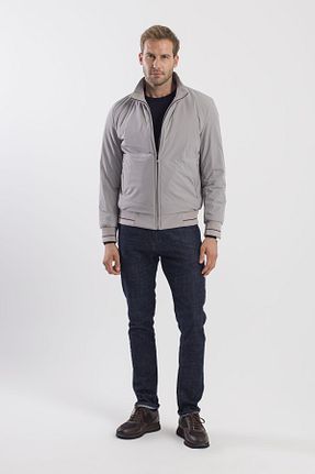 کاپشن طوسی مردانه مخلوط پلی استر Jakamen - کد 864758105
