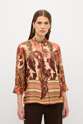 پیراهن قهوه ای زنانه Fitted adL - کد 859264471