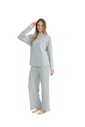 ست لباس راحتی طوسی زنانه ساده U.S. Polo Assn. - کد 864766730