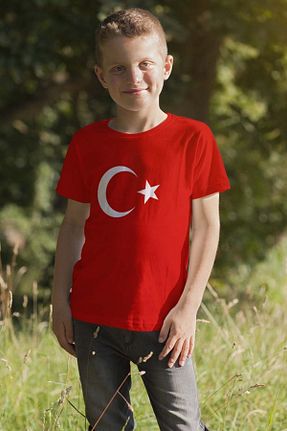 تیشرت قرمز بچه گانه رگولار e-çocuk - کد 864909396