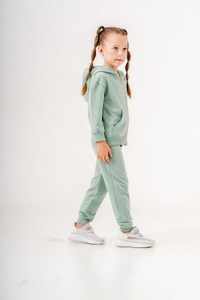 ست بالاتنه و پائین تنه سبز بچه گانه بافت Mışıl Kids - کد 849921814