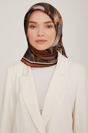 روسری سفید کرپ ساتن ابریشم Armine - کد 770678328