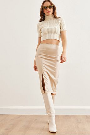 دامن طوسی زنانه ویسکون Olalook - کد 863605485
