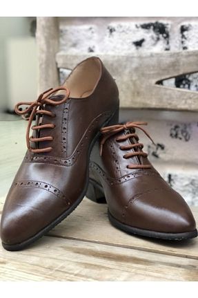 کفش کلاسیک قهوه ای مردانه چرم خالص ÖZTÜRK SHOES(HAND MADE) - کد 132133823