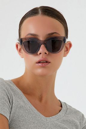 عینک آفتابی طوسی زنانه UV400 Nilu Moda - کد 37363207