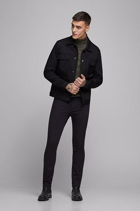 شلوار جین مشکی مردانه پاچه تنگ Jack & Jones - کد 132319449