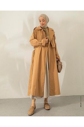ترنچکت بژ زنانه پنبه ای Meri Store - کد 852970998