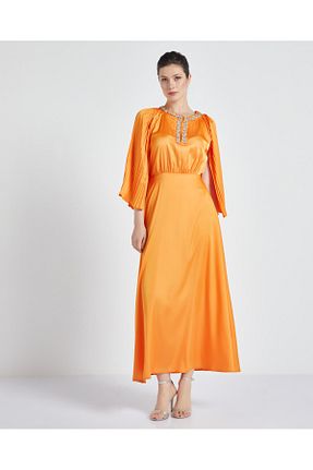 لباس نارنجی زنانه بافتنی Serpil - کد 350040743