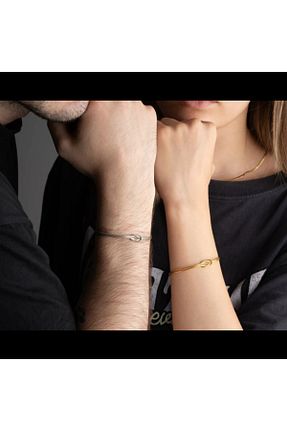 دستبند نقره طلائی زنانه 925 عیار Gümüşistan - کد 863528271