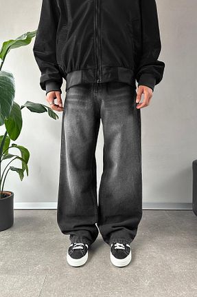 شلوار جین مشکی مردانه رگولار Flaw Wear - کد 863585433