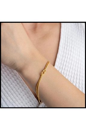 دستبند نقره طلائی زنانه 925 عیار sorti takı aksesuar - کد 863603650