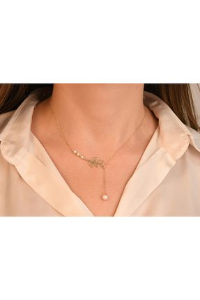 گردنبند طلا زرد زنانه 14 عیار YCL JEWELLERY - کد 820443315