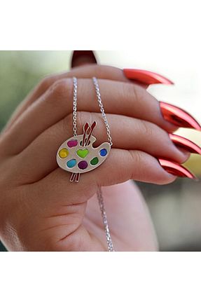 گردنبند نقره صورتی زنانه 925 عیار Takı Boom - کد 133929818