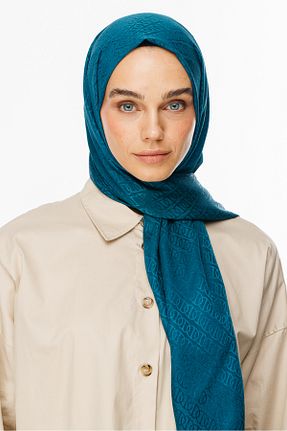 شال آبی زنانه پنبه پلی استر Mooncorn - کد 863562577