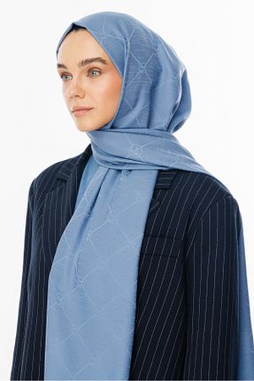 شال آبی زنانه پنبه پلی استر Mooncorn - کد 863620731