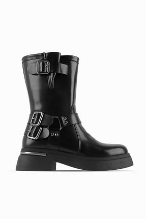 بوت / نیم بوت مشکی زنانه چرم مصنوعی LAL SHOES & BAGS - کد 863575568