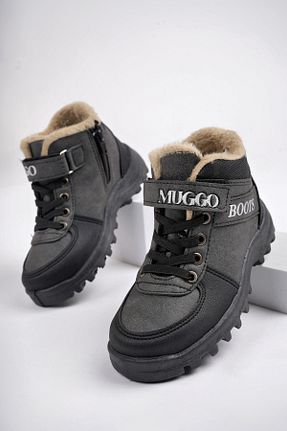 بوت / نیم بوت طوسی بچه گانه چرم مصنوعی Muggo - کد 863813359