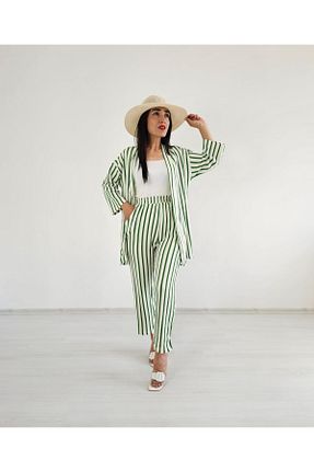 کیمونو و کافتان سبز زنانه لیکرا Altı Üstü Butik - کد 863629242
