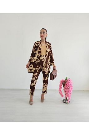 کیمونو و کافتان قهوه ای زنانه لیکرا Altı Üstü Butik - کد 863626075