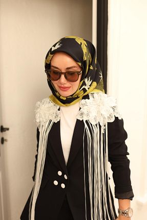 روسری خاکی İpek Tivil Silk Home - کد 863623843