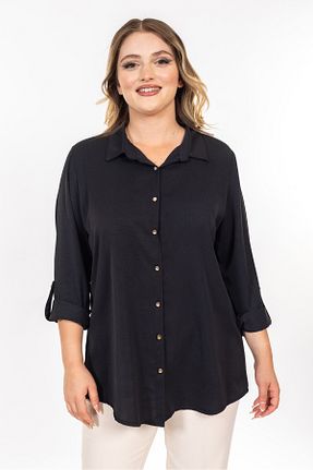 پیراهن سایز بزرگ مشکی زنانه سایز بزرگ LİM - کد 863639986
