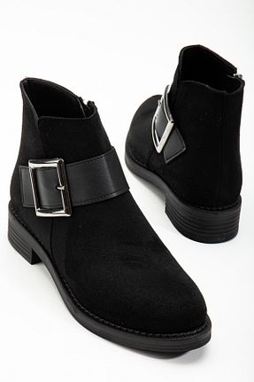 بوت / نیم بوت مشکی زنانه چرم مصنوعی Tonny Black - کد 863633354