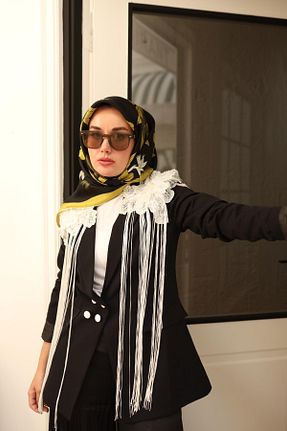 روسری خاکی İpek Tivil Silk Home - کد 863623843