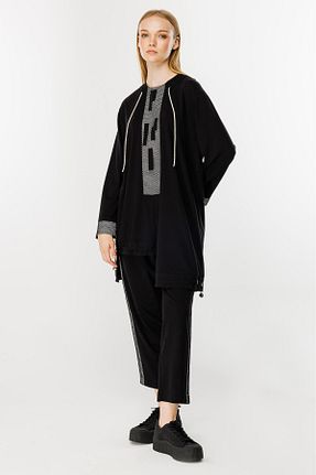 ست گرمکن حجاب مشکی زنانه اسلیم Ghisa - کد 860037315