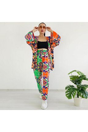 کیمونو و کافتان نارنجی زنانه لیکرا Altı Üstü Butik - کد 863642342