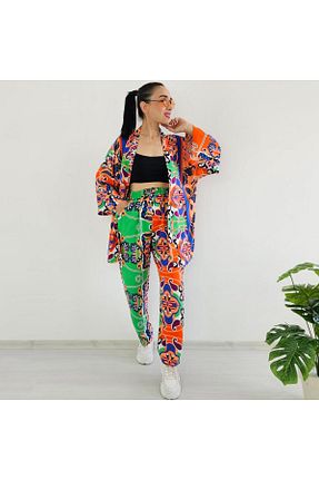 کیمونو و کافتان نارنجی زنانه لیکرا Altı Üstü Butik - کد 863642342