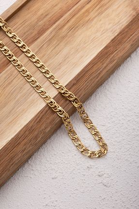 گردنبند استیل ( فولاد ) طلائی زنانه استیل ضد زنگ ByFlorya Jewelry - کد 860248919