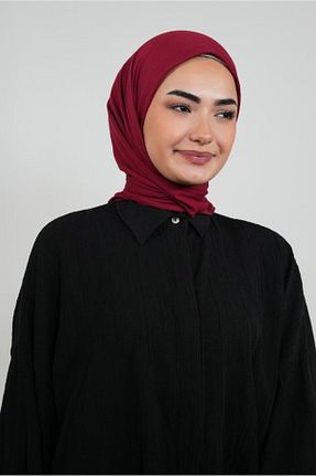 روسری زرشکی پنبه ای LOSYANA - کد 863656214