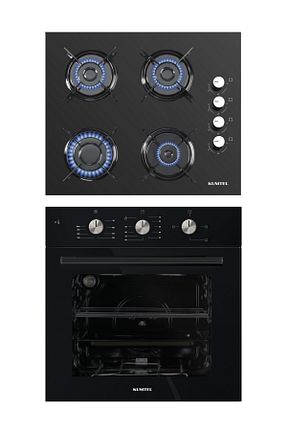 ست هود و اجاق گاز مشکی گارانتی نمایندگی رسمی KUMTEL - کد 95626823