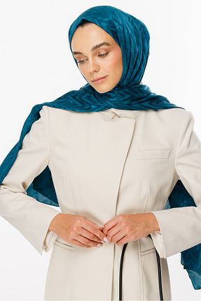 شال آبی زنانه پنبه پلی استر Mooncorn - کد 863589329