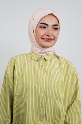 روسری بژ پنبه ای LOSYANA - کد 863652599