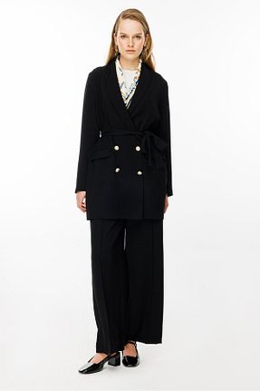 ست بالاتنه و پائین تنه مشکی زنانه بافتنی Ghisa - کد 863649260