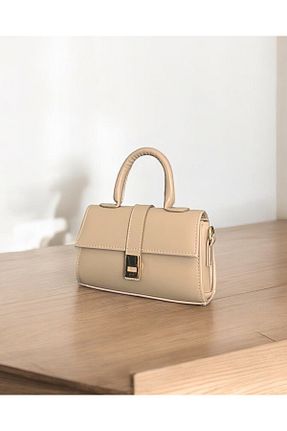 کیف دوشی بژ زنانه چرم مصنوعی AngelBags - کد 863655195